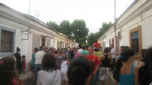 Barcelona. Protesta masiva de los habitantes de las Casas Baratas de Bon Pastor, BARCELONA, junio 2010