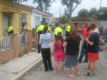 Barcelona. Protesta masiva de los habitantes de las Casas Baratas de Bon Pastor, BARCELONA, junio 2010