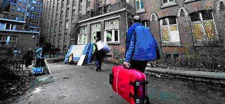 Bruxelles, Des « sans-logis » à l'église Gesu, BRUXELLES, february 2010