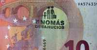 España, La PAH marca los billetes para mentalizar contra los desahucios