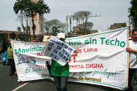 Lima, marcha del “Movimiento de los Sin Techo de Lima y Callao"
