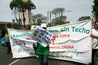 Lima, marcha del “Movimiento de los Sin Techo de Lima y Callao”